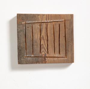 Richard NonasUntitled, 1985, legno, 28x25x5 cm